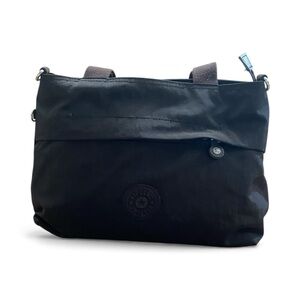 Kipling, Black Cross Bag (Missing), with Kipling “Davina” monkey keychain.